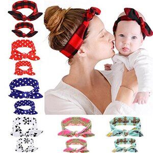mommy and me headbands matching mom baby girl bunny ears newborn toddler